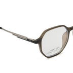 Knight Horse  Premium Optical Frame | TR Front & Metal Sides | Soft Square | Unisex | Brown