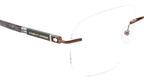 Eminent Brown Hexagonal Rimless Eyewear
