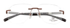 Eminent Brown Hexagonal Rimless Eyewear