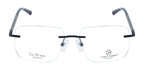 Rimless Metal Eyewear Frame: Sleek And Modern Design | Silver & Black