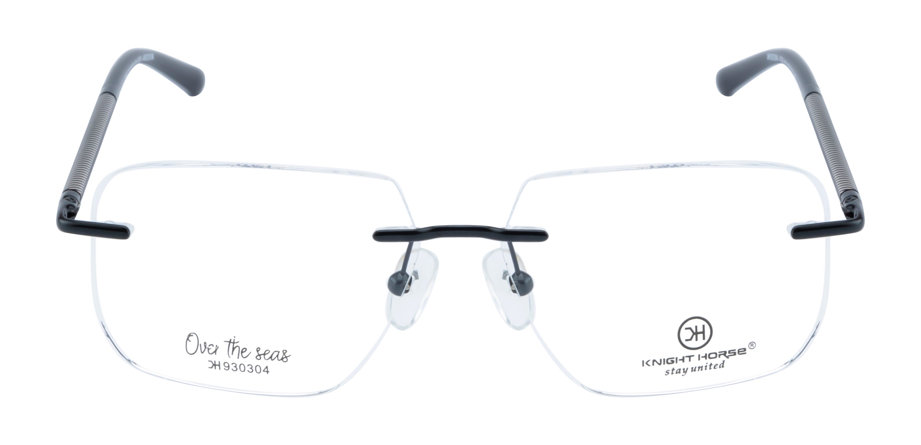 Rimless Metal Eyewear Frame: Sleek And Modern Design | Silver & Black