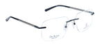 Rimless Metal Eyewear Frame: Sleek And Modern Design | Silver & Black