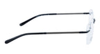 Rimless Metal Eyewear Frame: Sleek And Modern Design | Silver & Black