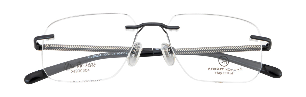 Rimless Design Frame Rimless Metal Eyewear Frame: Sleek And Modern Design | Silver & Black ...