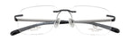 Rimless Metal Eyewear Frame: Sleek And Modern Design | Silver & Black