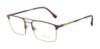 Luxe Metal Eyewear: Brown & Gold Double Plated Frame with Spring Hinges