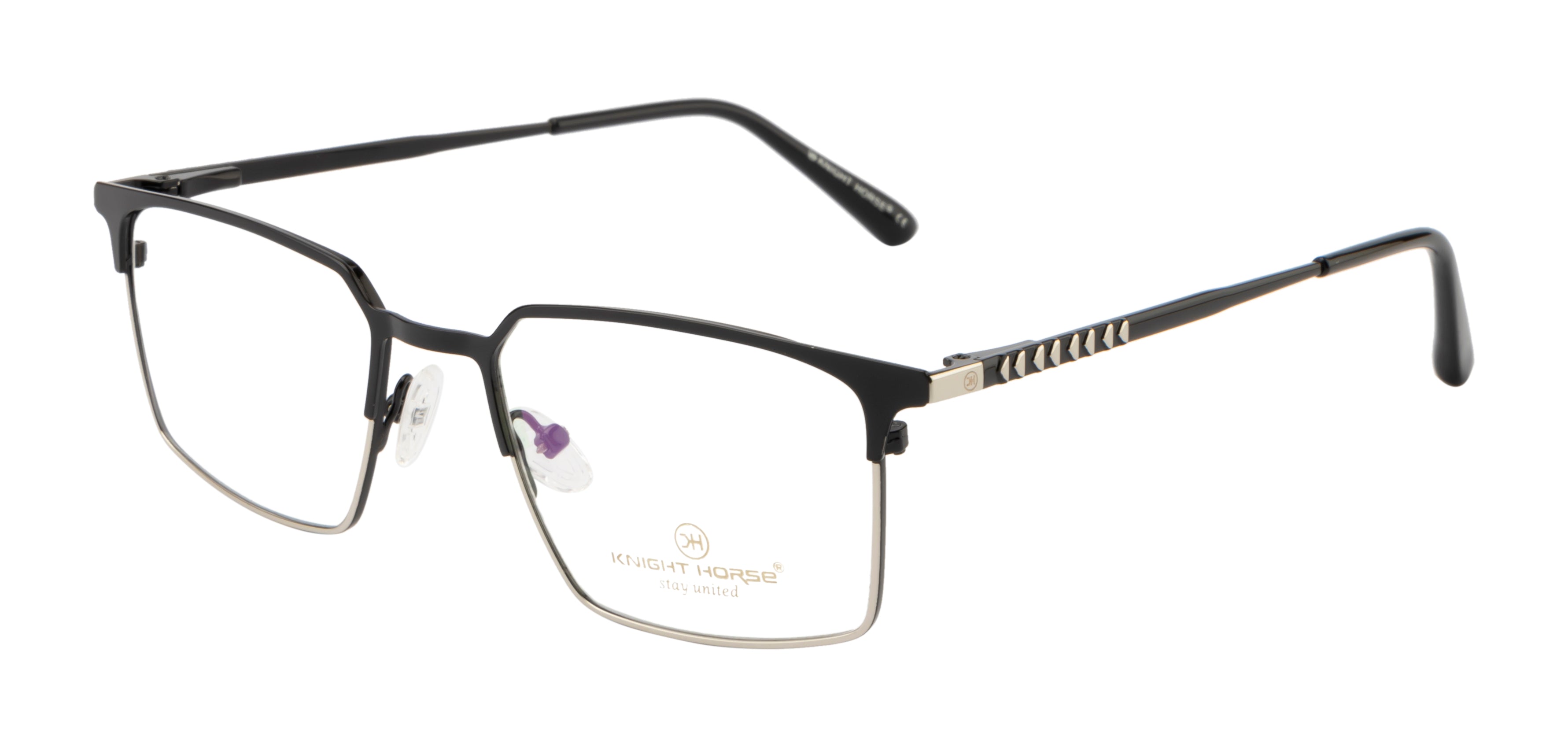 Dual-Plated Metal Eyewear: Spring Hinges and Silicon Nose Pads