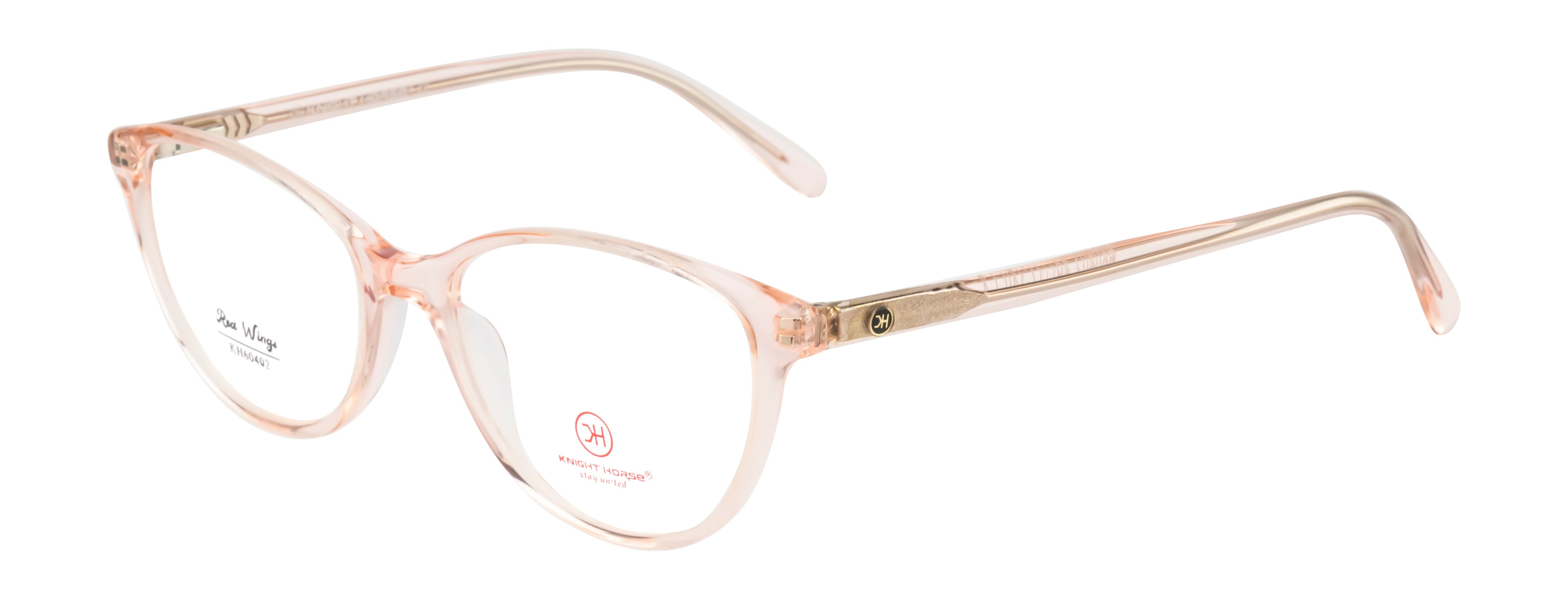 Pure Pink Acetate Cat Eye With Spring Eyewear Frame