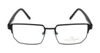 Metal Frame Glasses | Black & Silver | Geometric Spring Design - Stylish & Comfortable