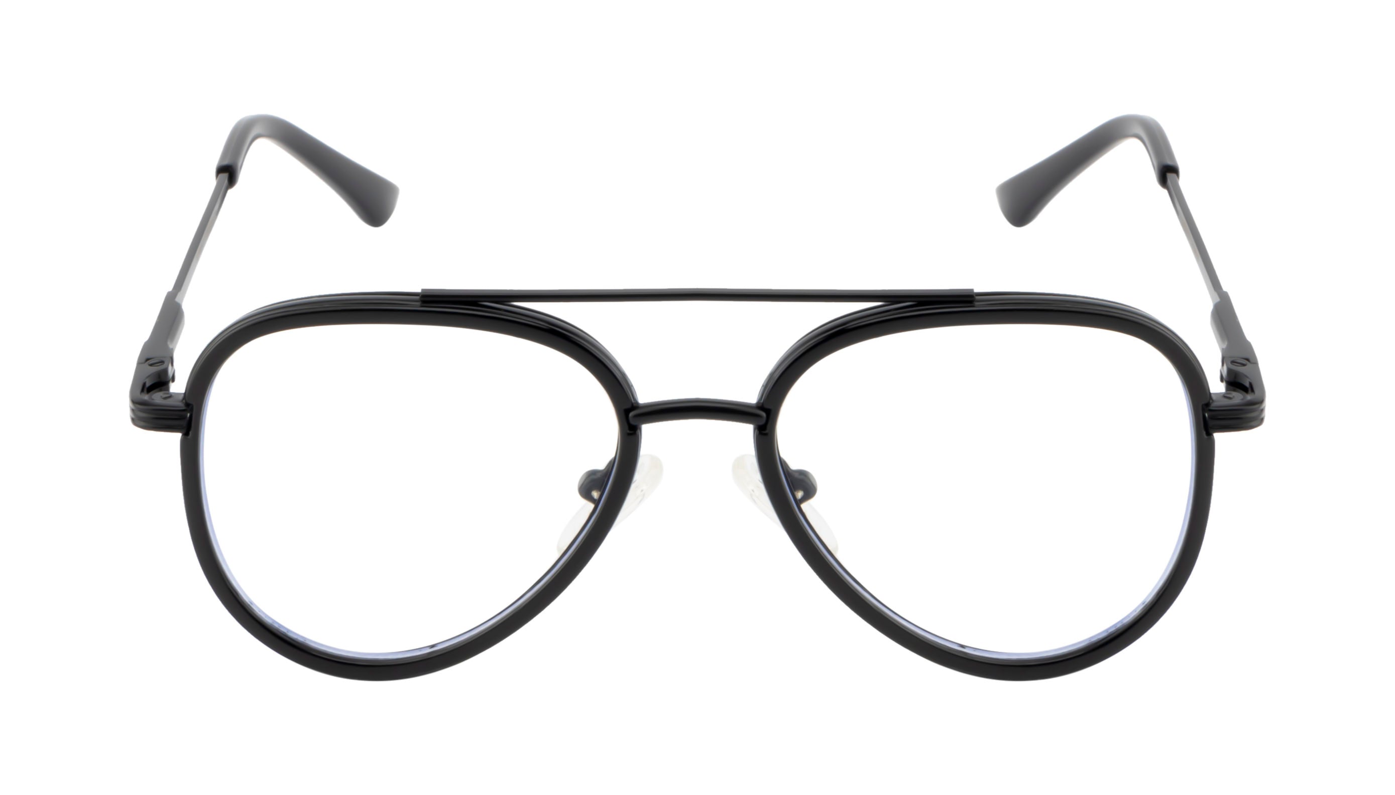 Kids Aviator Metal Frame | Sleek Black Design | With Spring | Double Bar