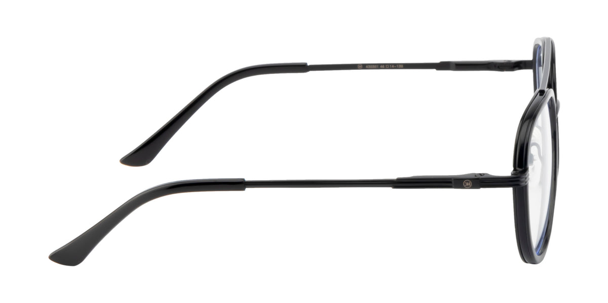 Kids Aviator Metal Frame | Sleek Black Design | With Spring | Double Bar