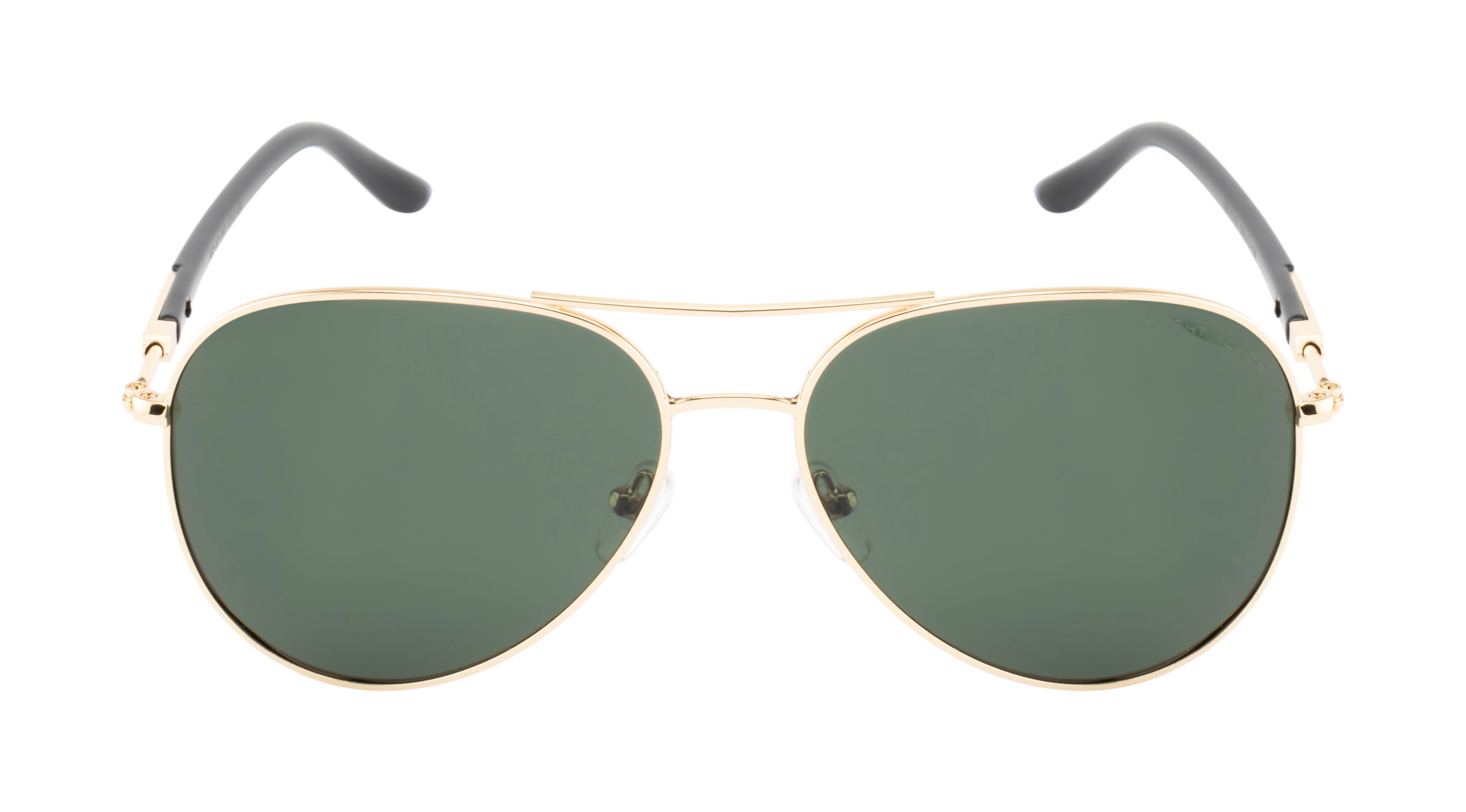 Knight Horse Classic Aviator Polarized Sunglasses – Double Bar, Green Lens