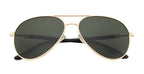 Knight Horse Classic Aviator Polarized Sunglasses – Double Bar, Green Lens