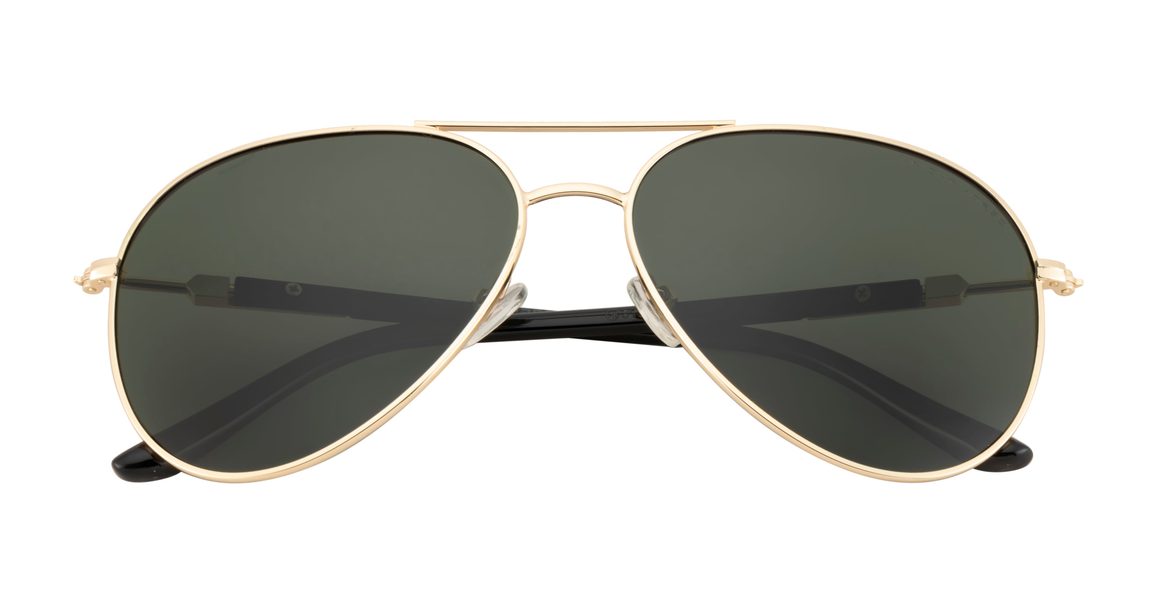 Knight Horse Classic Aviator Polarized Sunglasses – Double Bar, Green Lens