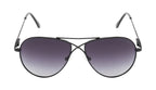Knight Horse Black Aviator Sunglasses with Cross-Rim Design
