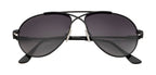 Knight Horse Black Aviator Sunglasses with Cross-Rim Design