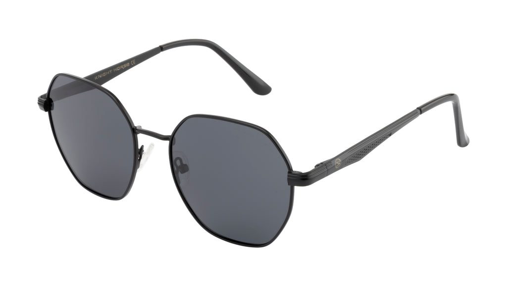 Knight Horse Full Black Polarized Metal Sunglasses