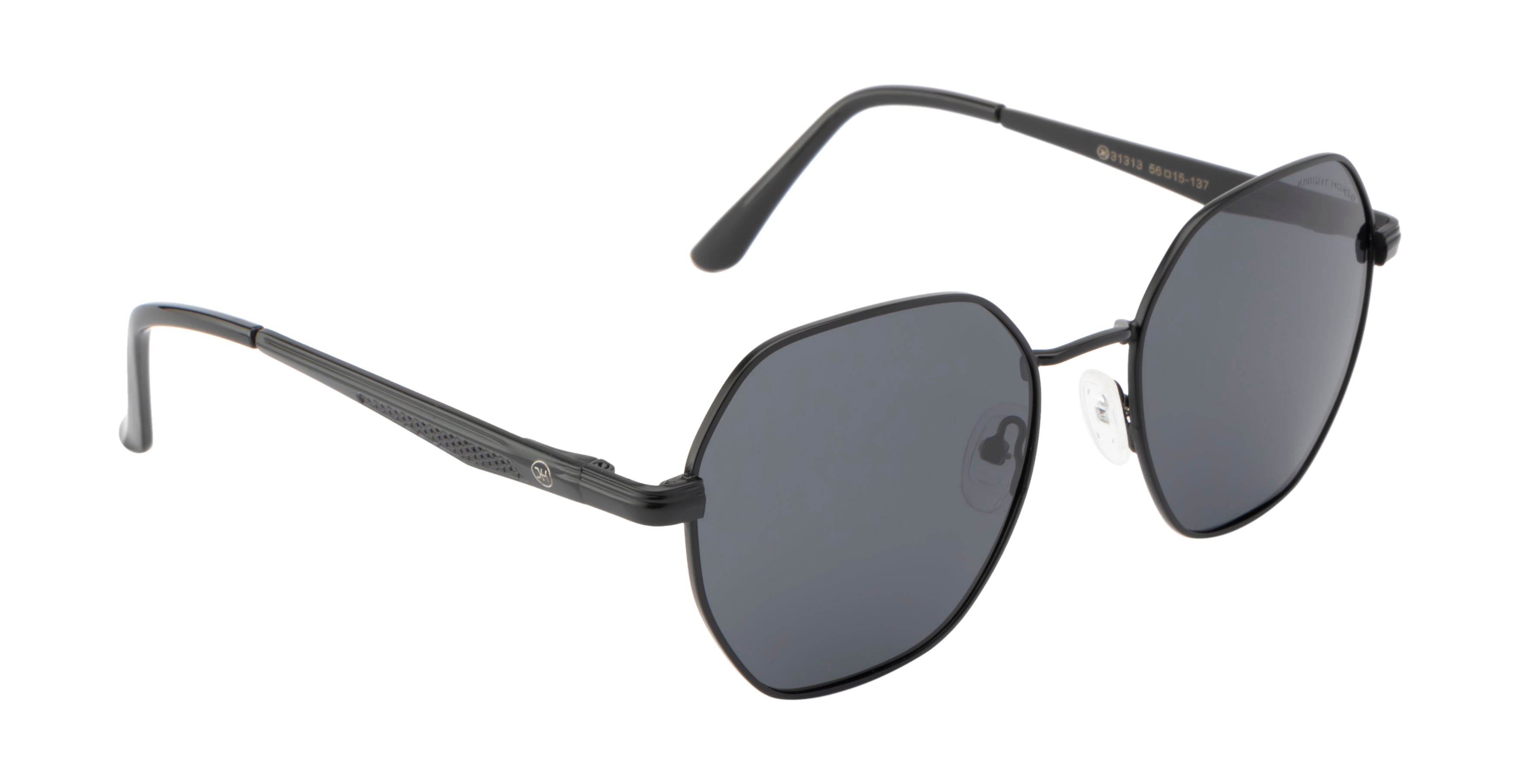 Knight Horse Full Black Polarized Metal Sunglasses