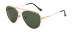 Knight Horse Gold-Tone Aviator Sunglasses with Polarized Lenses