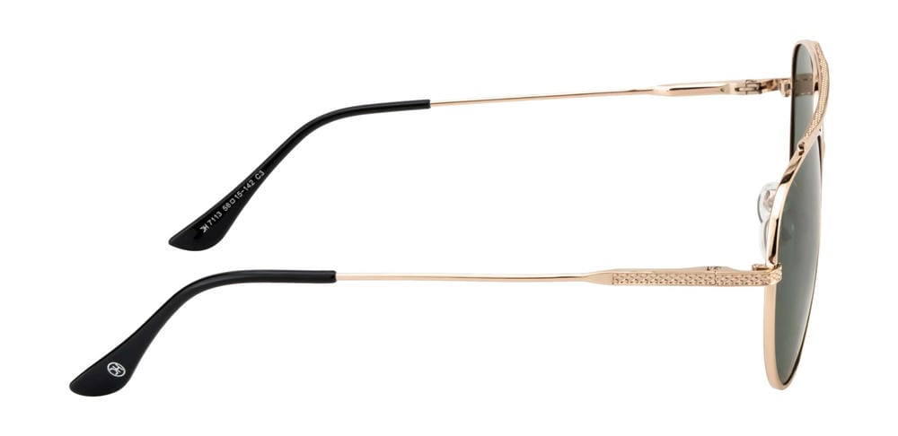 Knight Horse Gold-Tone Aviator Sunglasses with Polarized Lenses