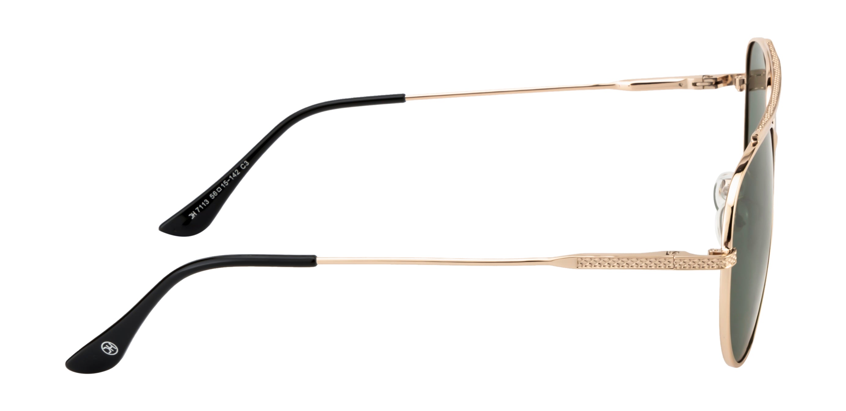 Knight Horse Gold-Tone Aviator Sunglasses with Polarized Lenses