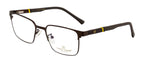 Premium Brown Metal And Silicon Eyewear Frame With Spring - Timeless Elegance Collection