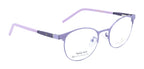 Luxurious Purple Front Metal Side Silicon Frames In Elegant Round Shape