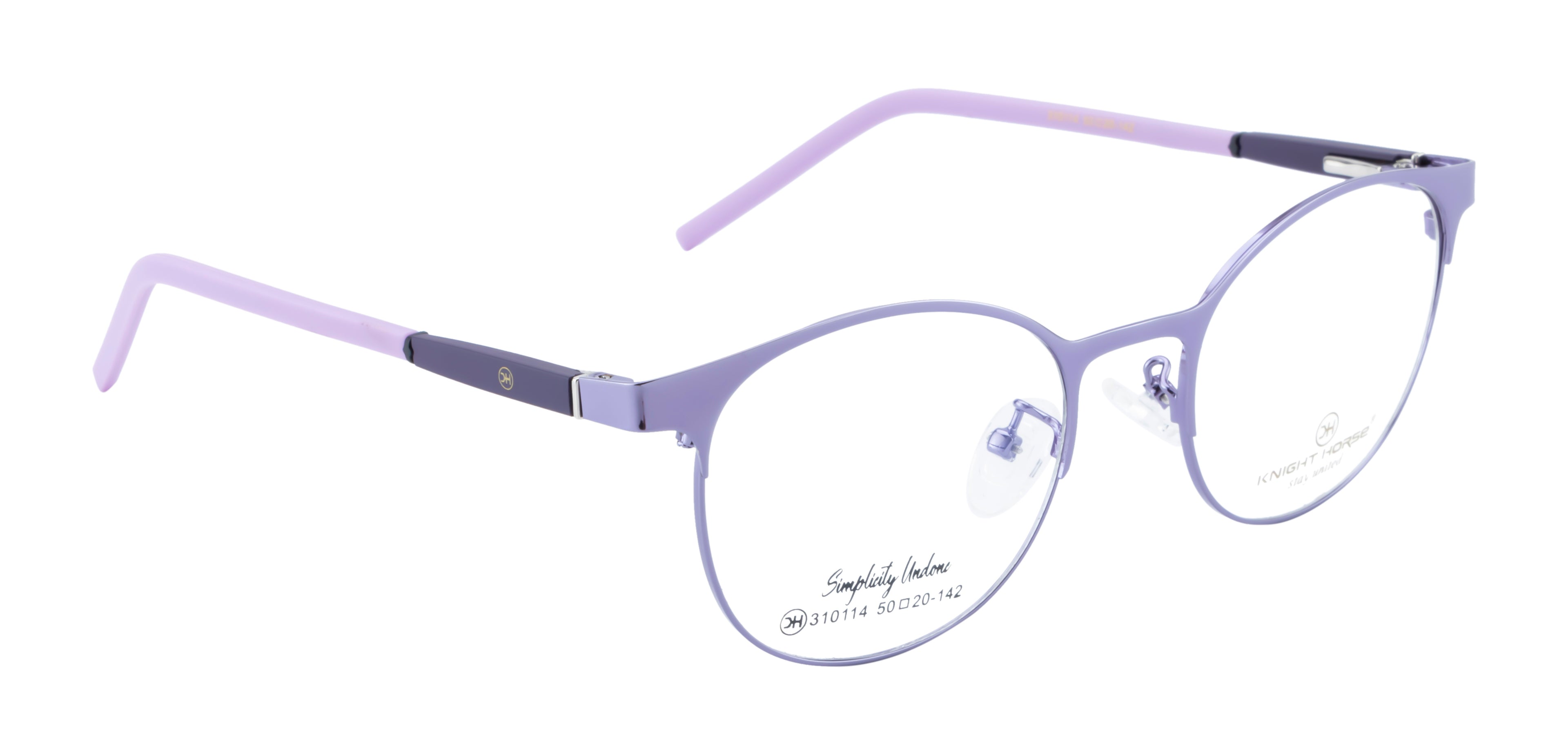 Luxurious Purple Front Metal Side Silicon Frames In Elegant Round Shape