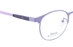 Luxurious Purple Front Metal Side Silicon Frames In Elegant Round Shape