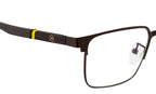 Premium Brown Metal And Silicon Eyewear Frame With Spring - Timeless Elegance Collection
