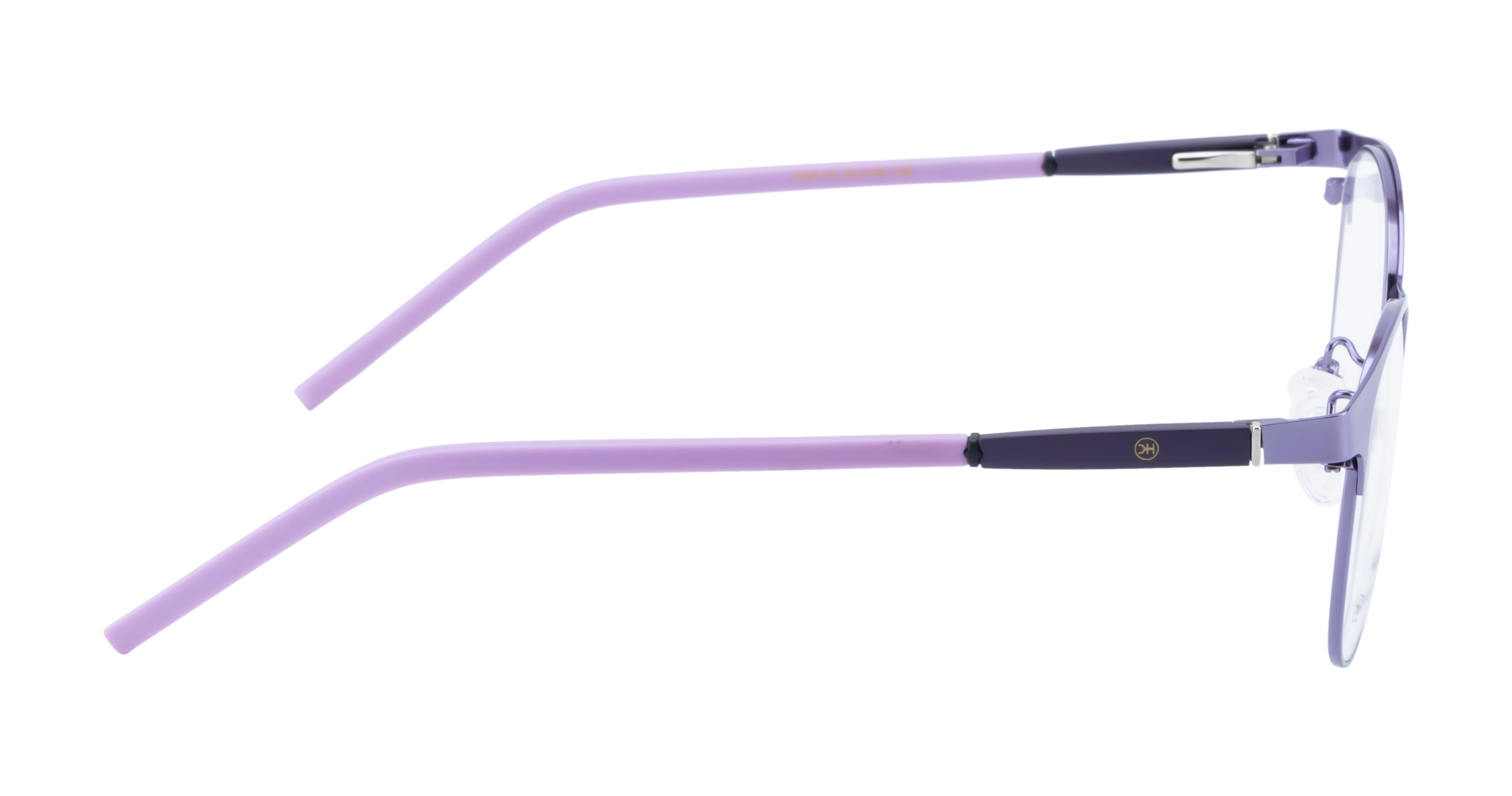 Luxurious Purple Front Metal Side Silicon Frames In Elegant Round Shape