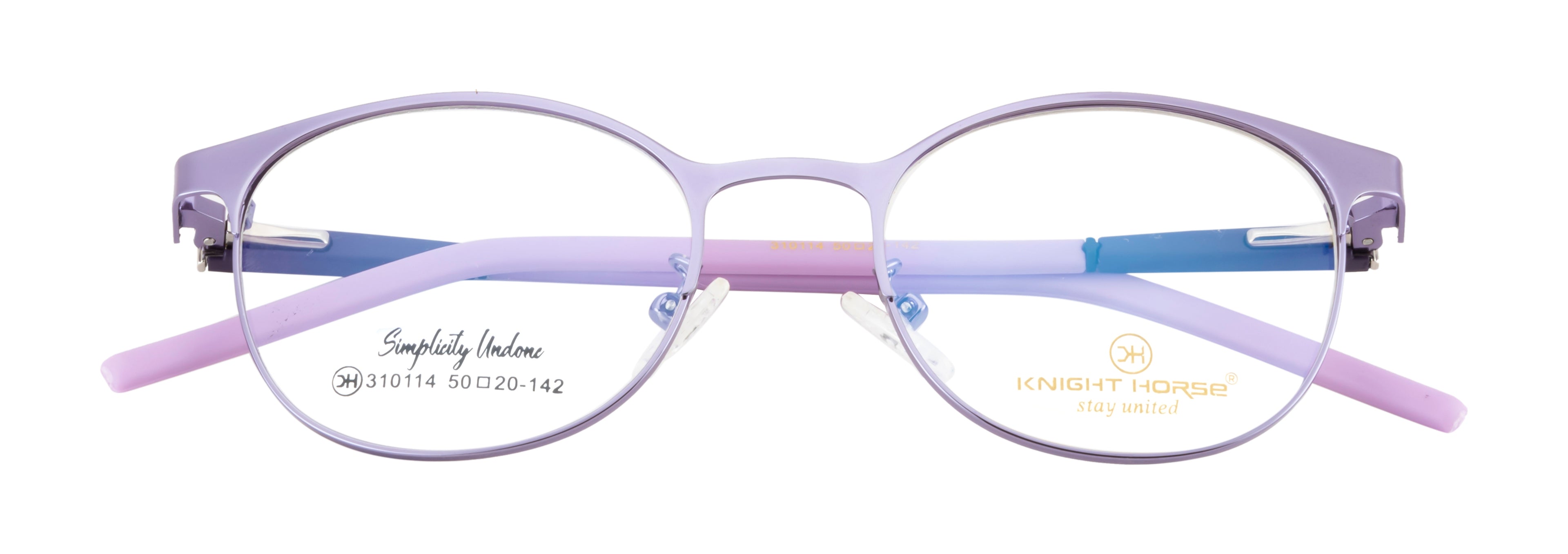 Luxurious Purple Front Metal Side Silicon Frames In Elegant Round Shape
