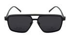 Double Bar Eyewear - Geometric| Metal Frame with 1 Polarized Clip-On