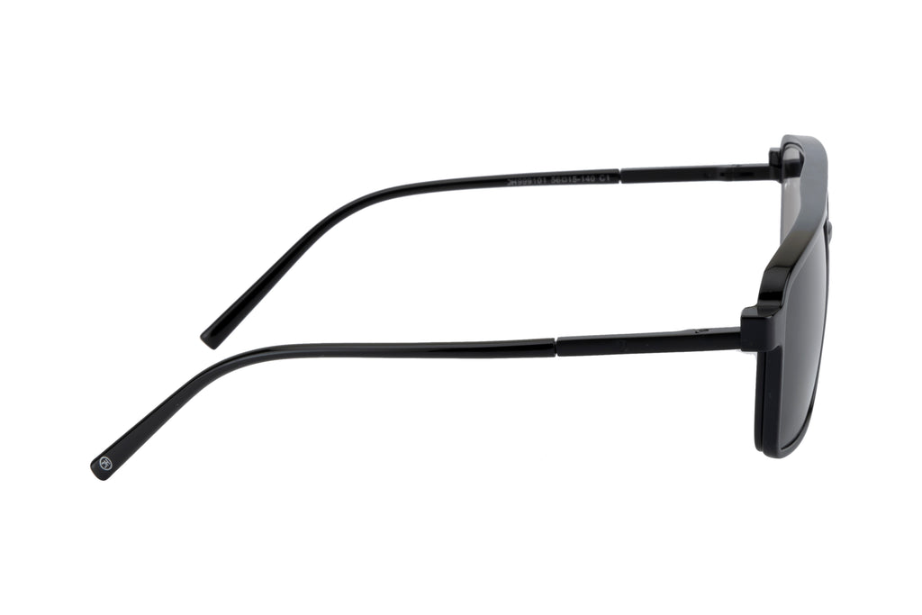 Double Bar Eyewear - Geometric| Metal Frame with 1 Polarized Clip-On