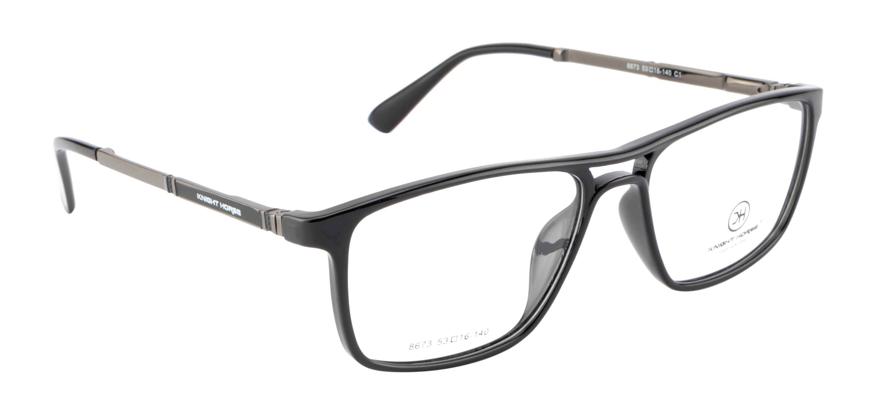 Sleek Black Rectangle Eyewear With Spring Hinges