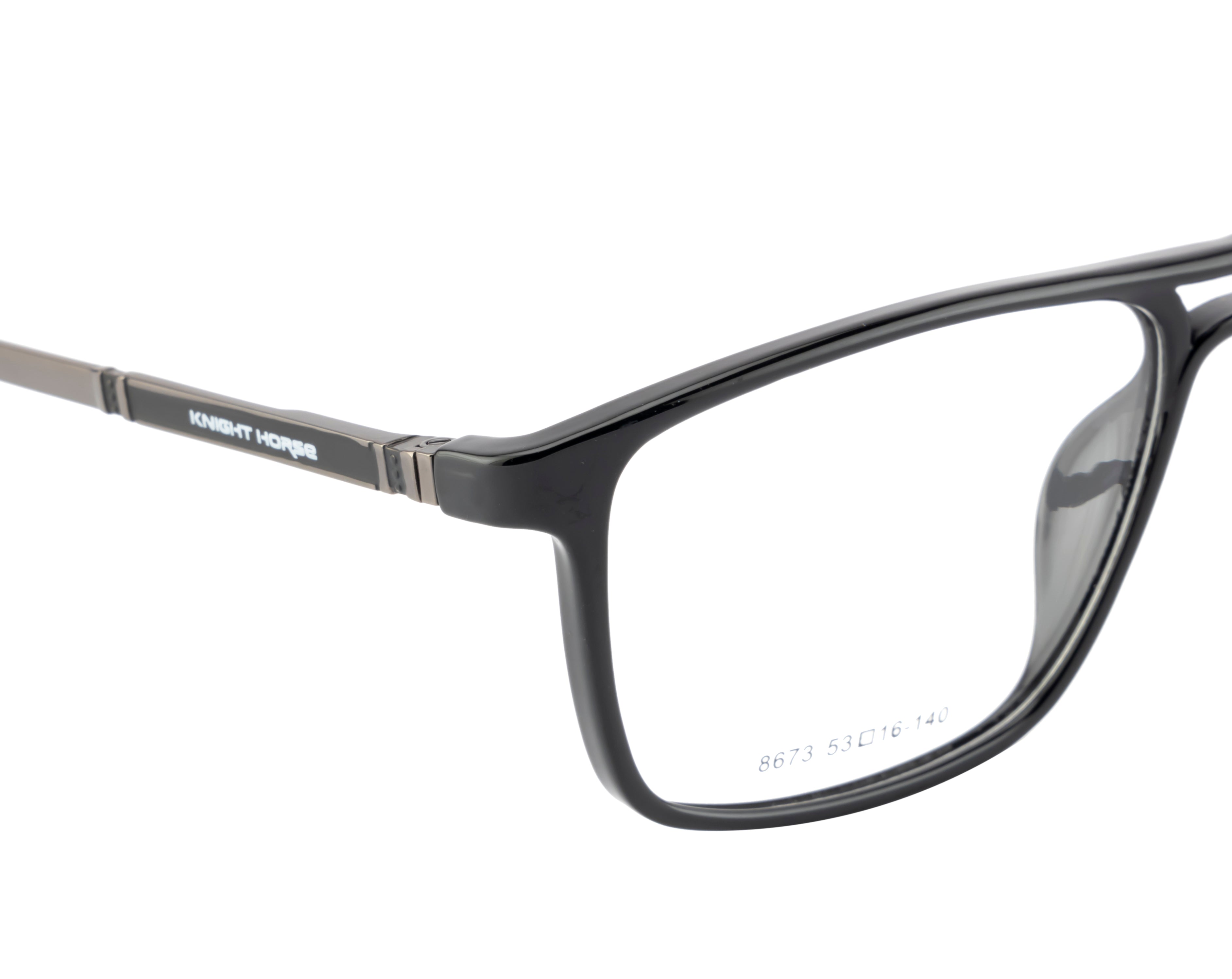 Sleek Black Rectangle Eyewear With Spring Hinges