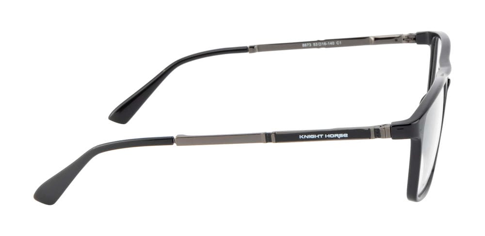 Sleek Black Rectangle Eyewear With Spring Hinges
