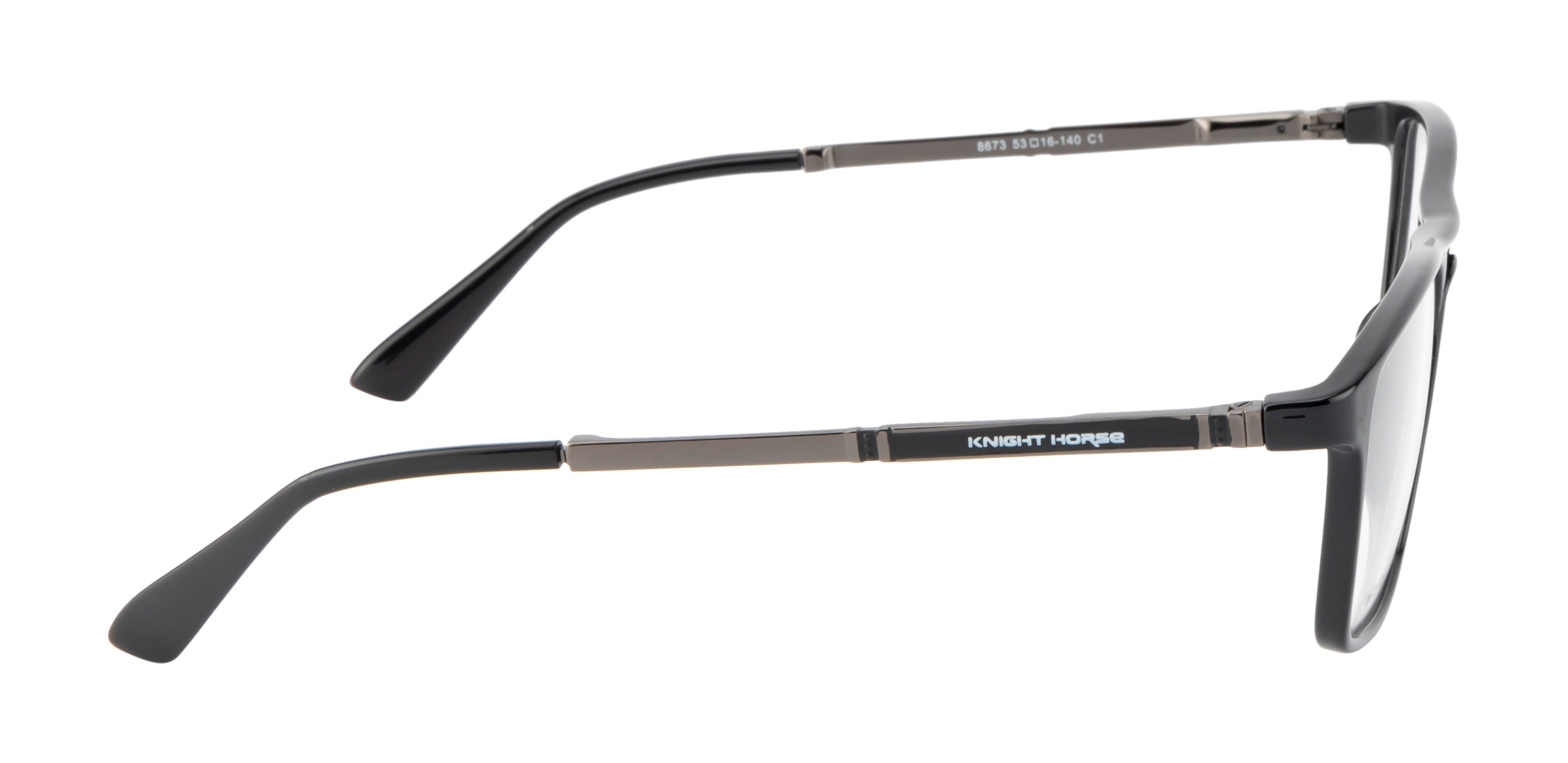 Sleek Black Rectangle Eyewear With Spring Hinges