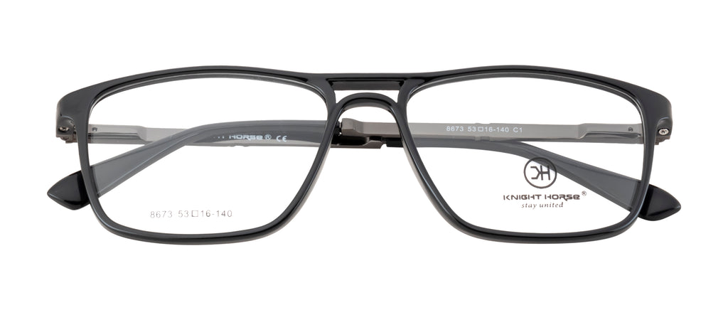 Sleek Black Rectangle Eyewear With Spring Hinges
