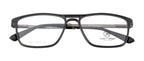 Sleek Black Rectangle Eyewear With Spring Hinges