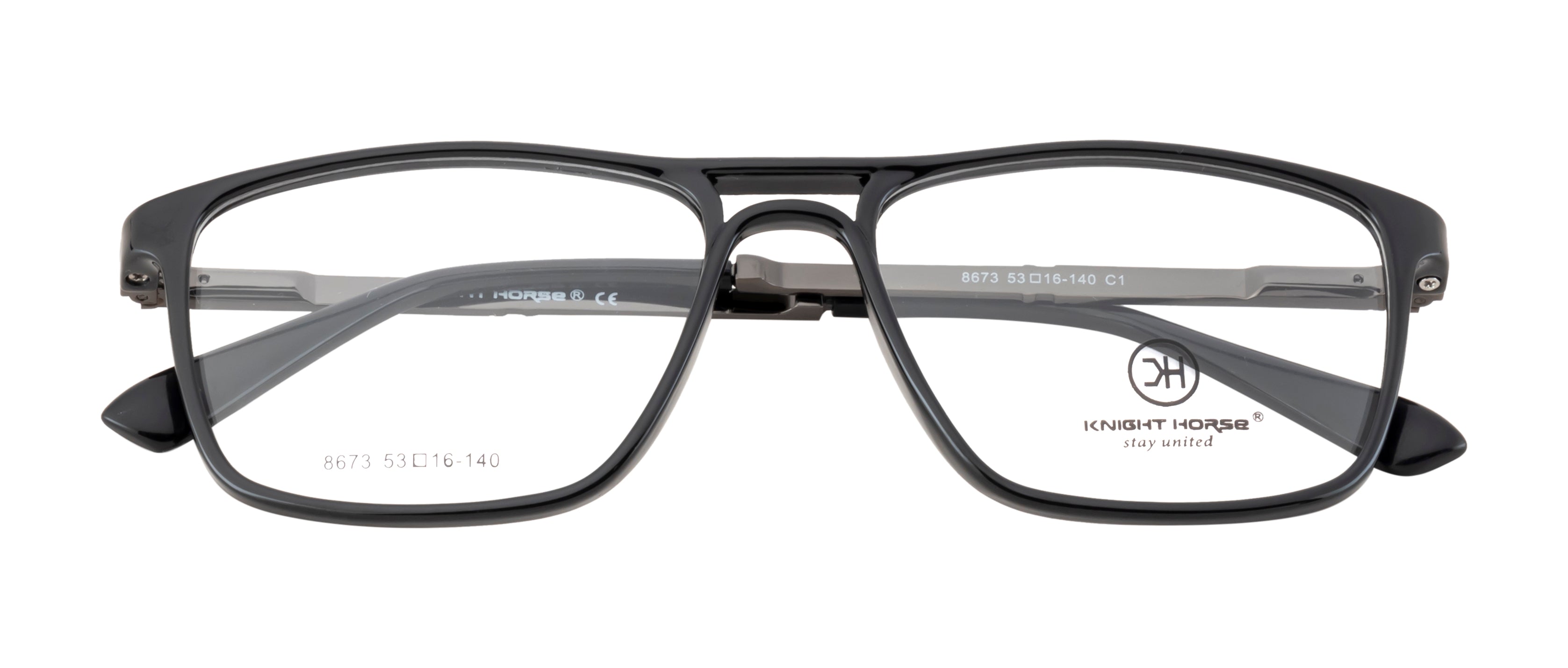 Sleek Black Rectangle Eyewear With Spring Hinges