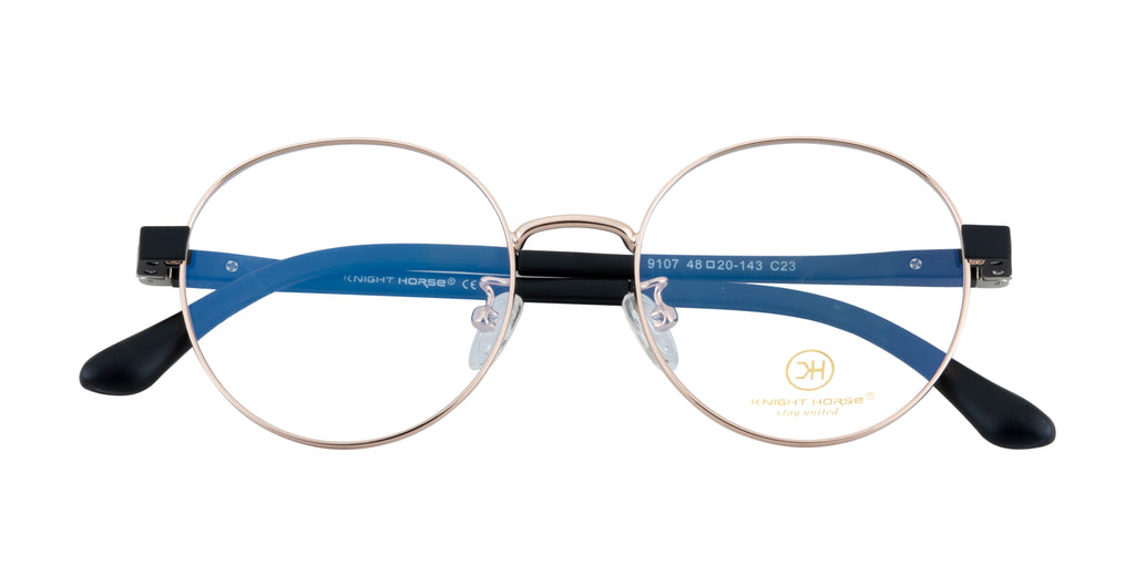 Women's Round Eyewear Frames with 180° Spring - Stylish & Comfortable Glasses for Everyday Wear