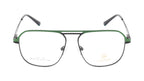 Stylish Metal Eyewear Frames | Green & Black Color | Full Rim | Double Bar