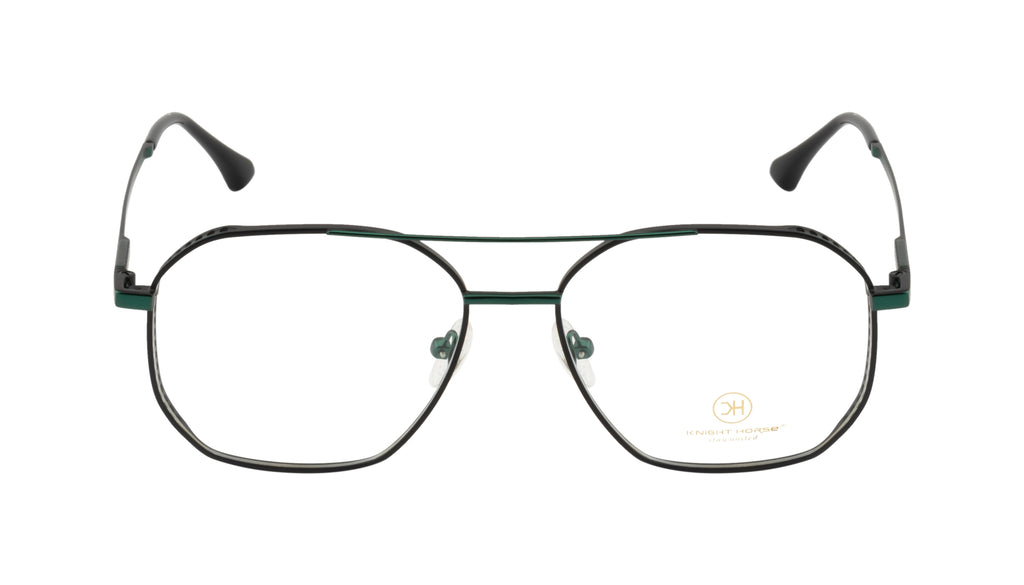 Metal Eyewear - Black & Green Color | Geometric Design
