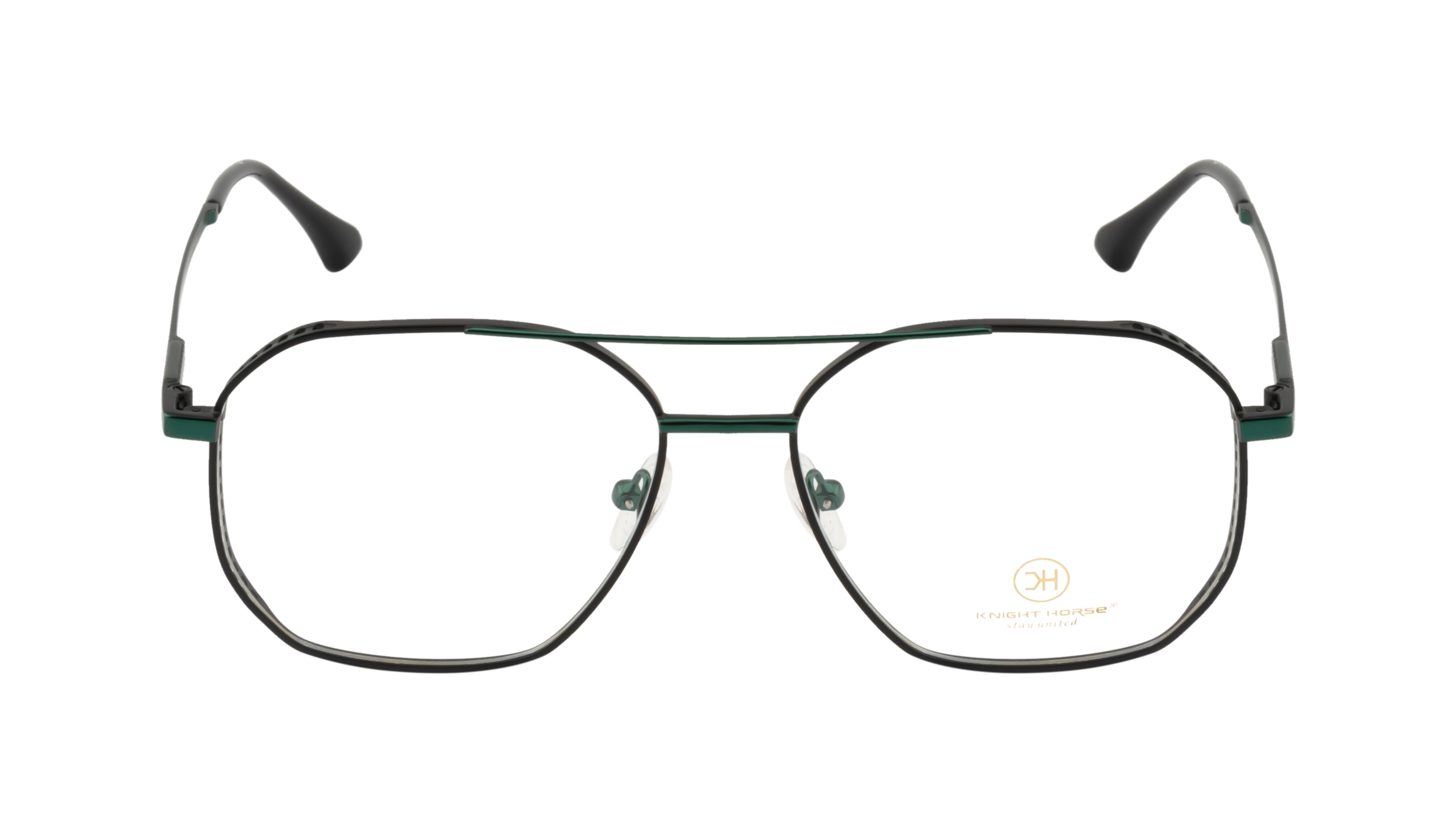 Metal Eyewear - Black & Green Color | Geometric Design