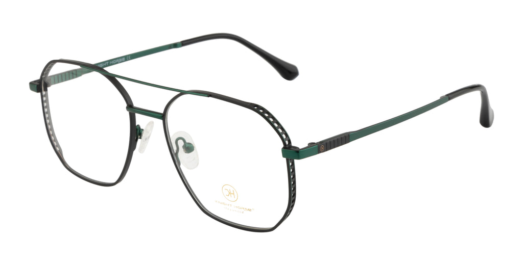Metal Eyewear - Black & Green Color | Geometric Design