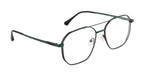 Metal Eyewear - Black & Green Color | Geometric Design