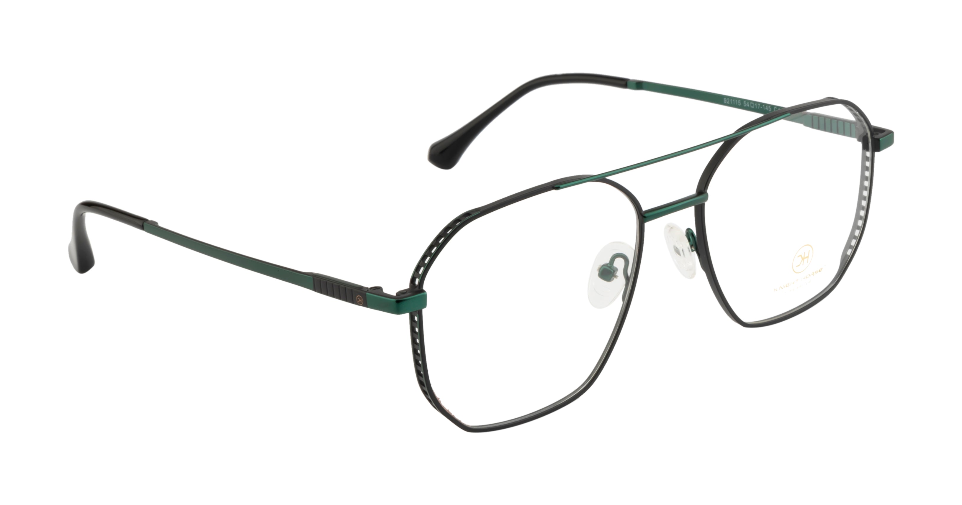 Metal Eyewear - Black & Green Color | Geometric Design