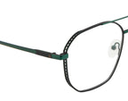 Metal Eyewear - Black & Green Color | Geometric Design
