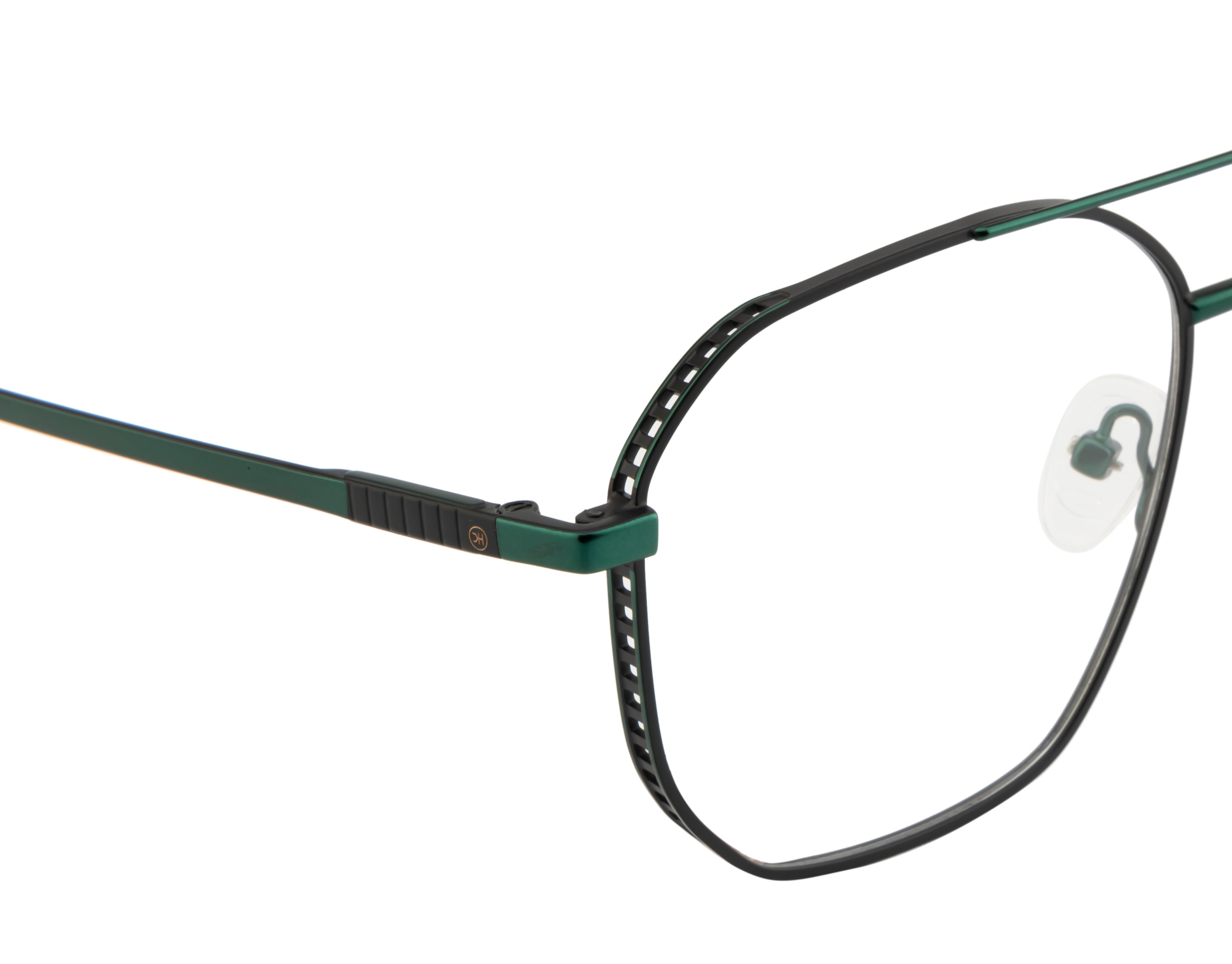 Metal Eyewear - Black & Green Color | Geometric Design